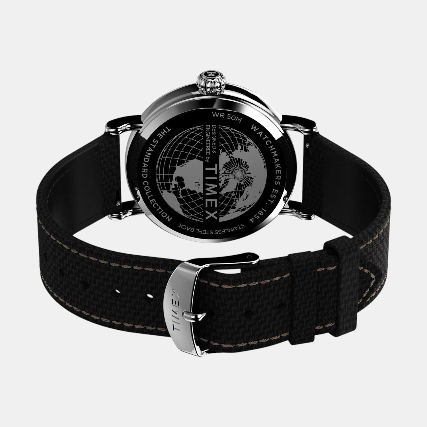 Men Quartz Black Dial Analog Fabric Watch TW2V44000UJ