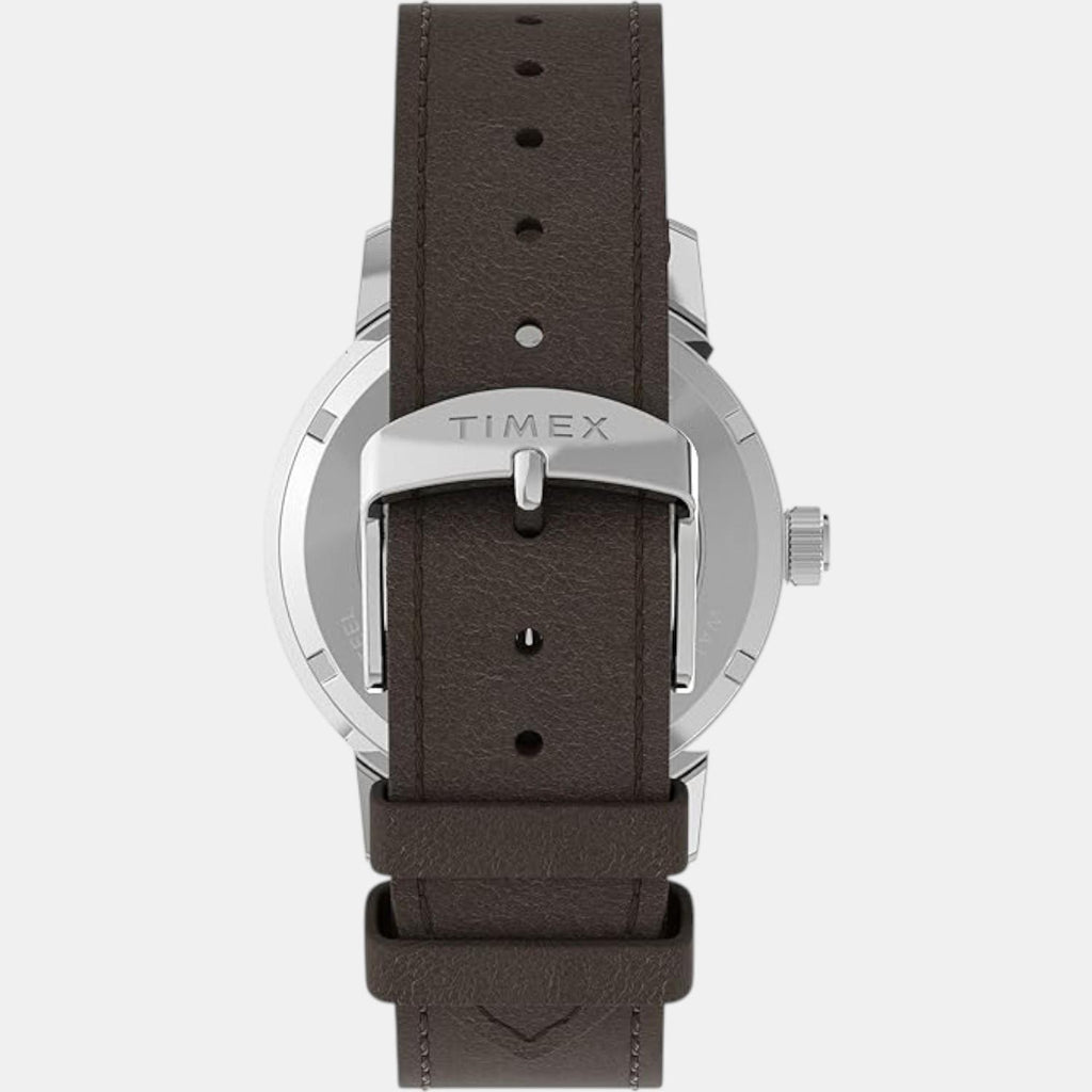 Men Automatic Blue Dial Analog Leather Watch TW2V44500U9