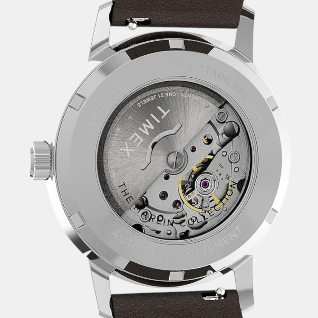 Men Automatic Blue Dial Analog Leather Watch TW2V44500U9