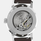 Men Automatic Blue Dial Analog Leather Watch TW2V44500U9