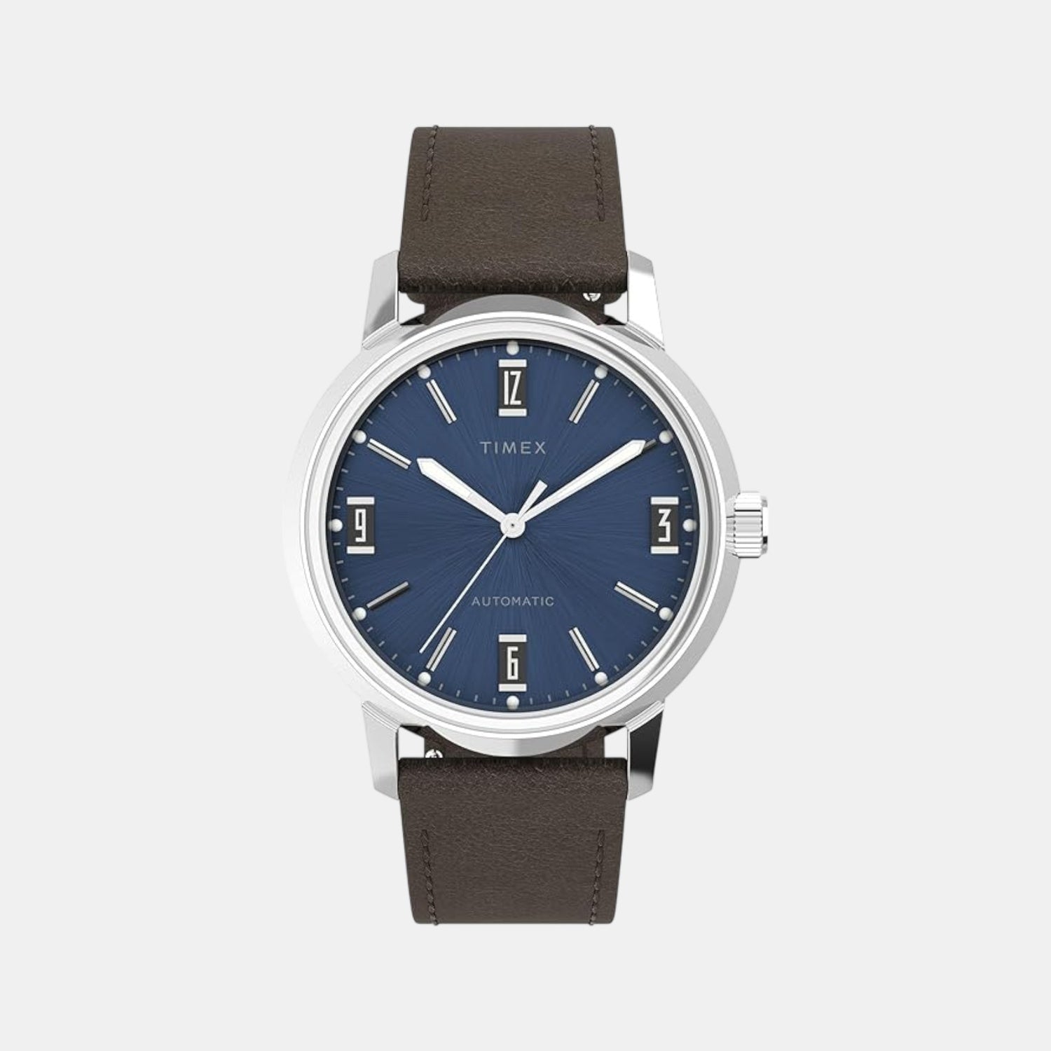 Men Automatic Blue Dial Analog Leather Watch TW2V44500U9