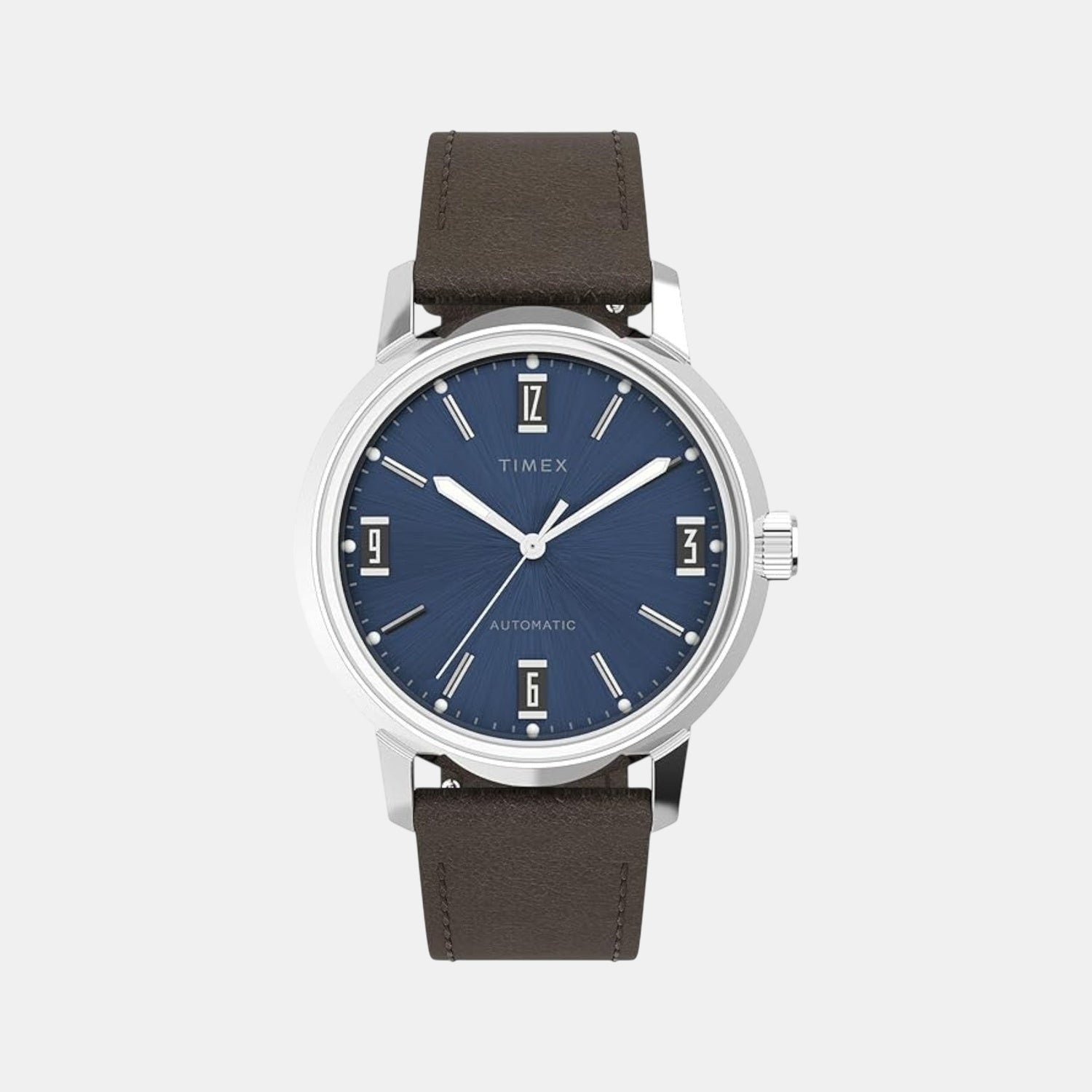 Men Automatic Blue Dial Analog Leather Watch TW2V44500U9