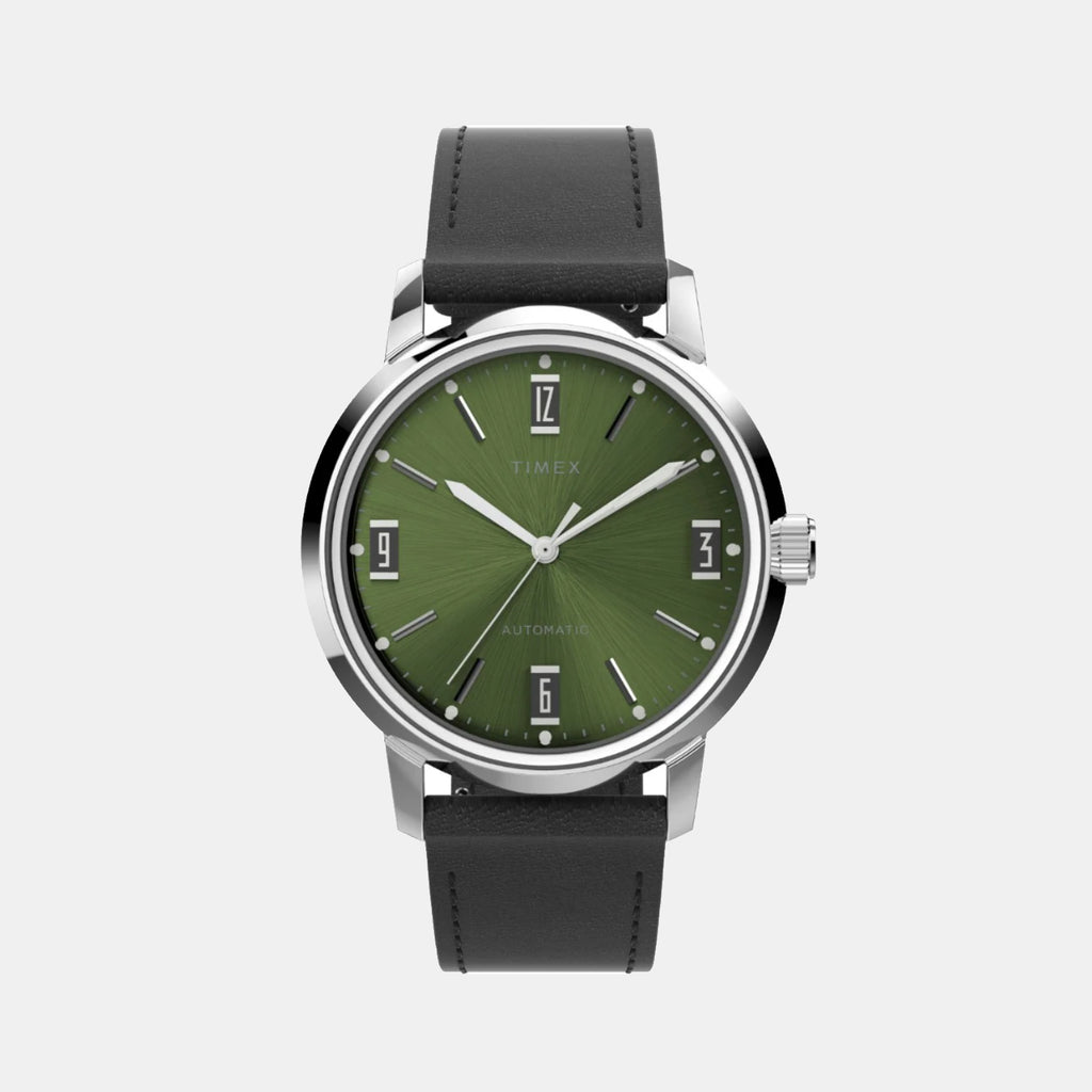 Marlin Men Automatic Green Dial Analog Leather Watch TW2V44600U9