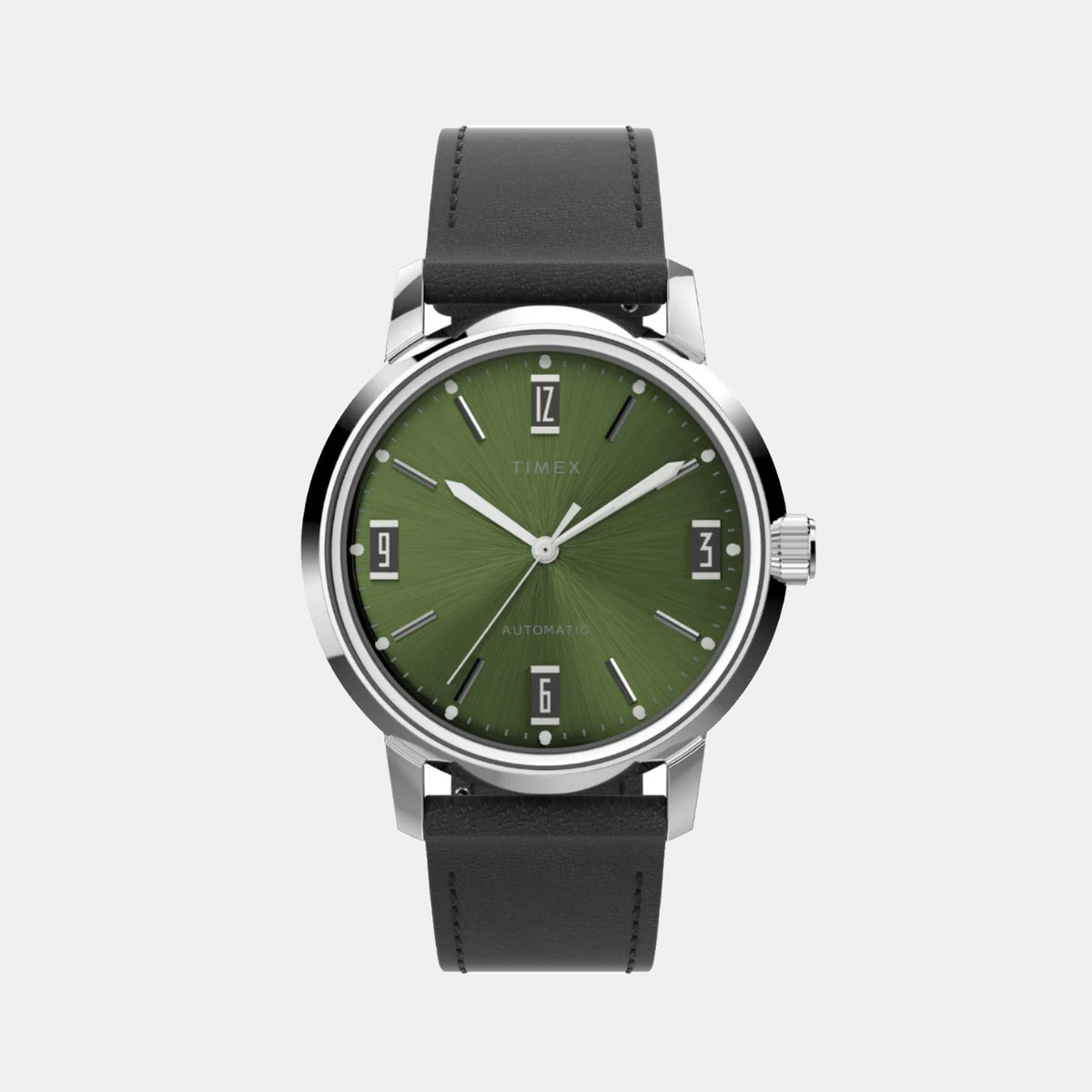 Marlin Men Automatic Green Dial Analog Leather Watch TW2V44600U9