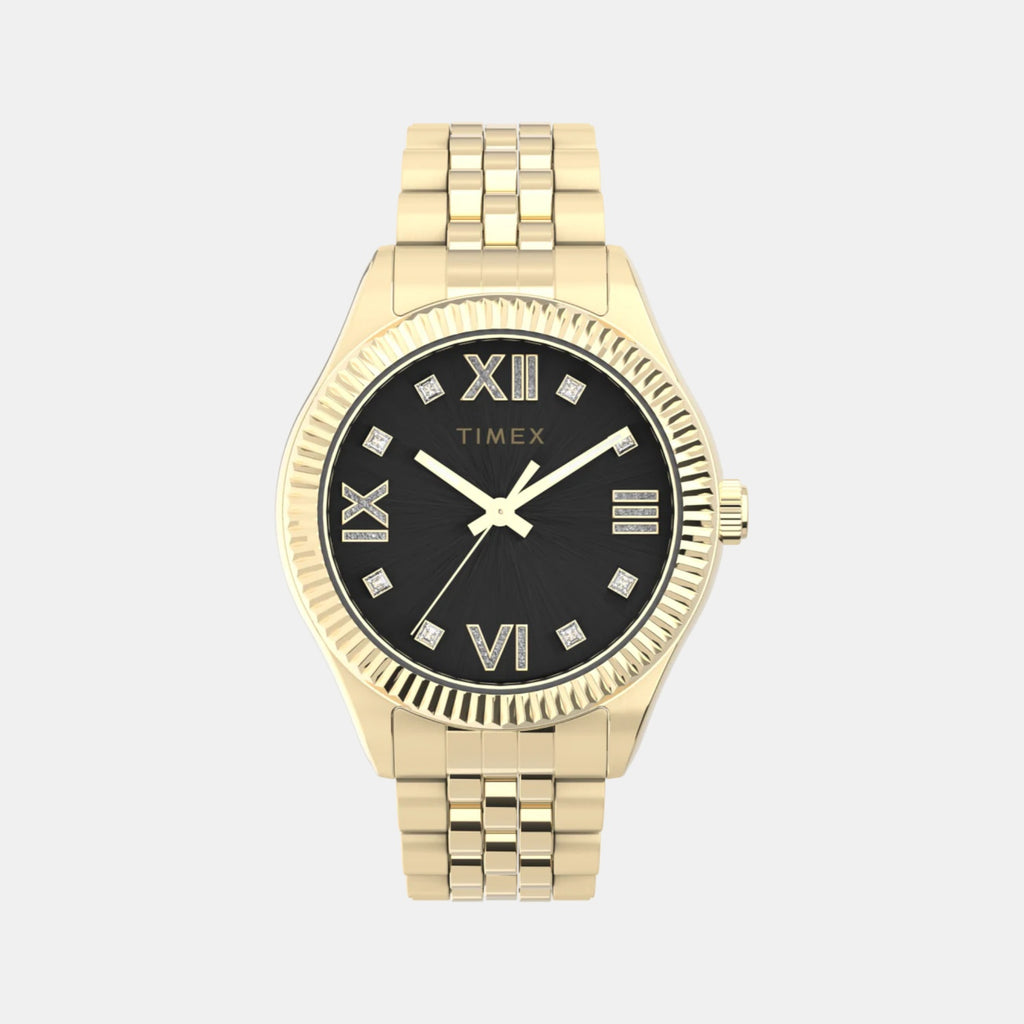 Women Quartz Black Dial Analog Stainless Steel Watch TW2V45700UJ