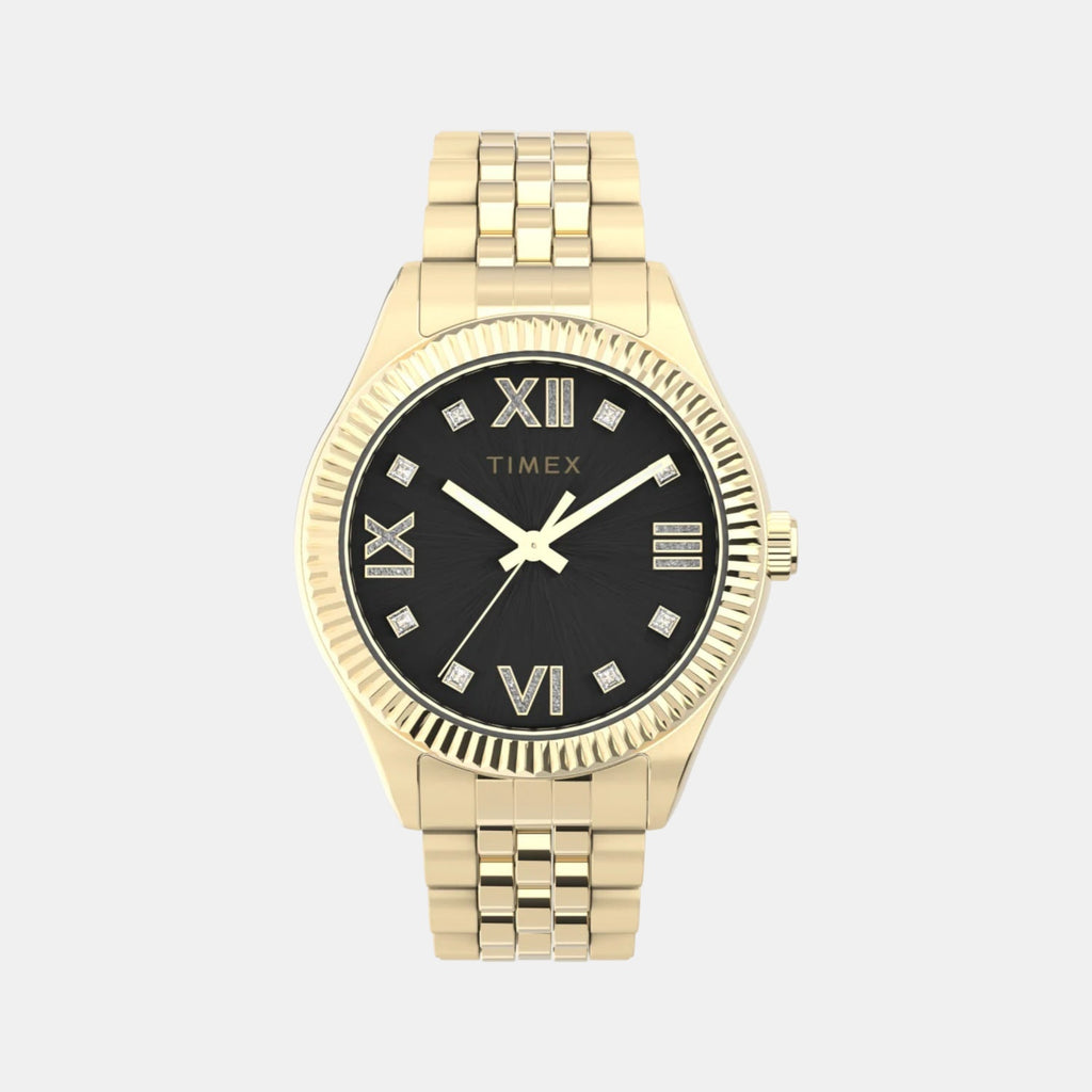 Women Quartz Black Dial Analog Stainless Steel Watch TW2V45700UJ