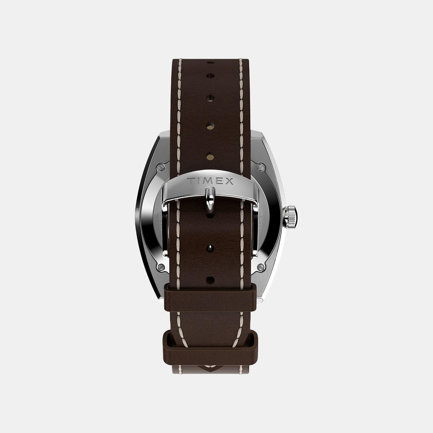 Men Quartz Silver Dial Analog Leather Watch TW2V62000U9