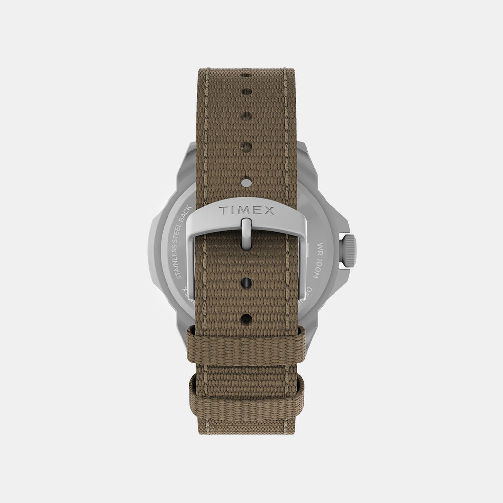Men Quartz Brown Dial Analog Fabric Watch TW2V62400X6