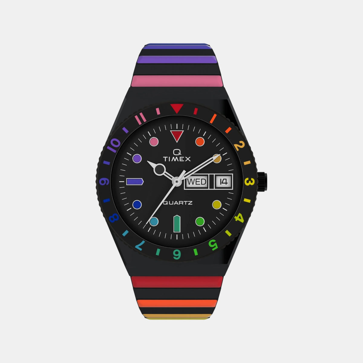 Q Timex Women Quartz Black Dial Analog Stainless Steel Watch TW2V65900UJ