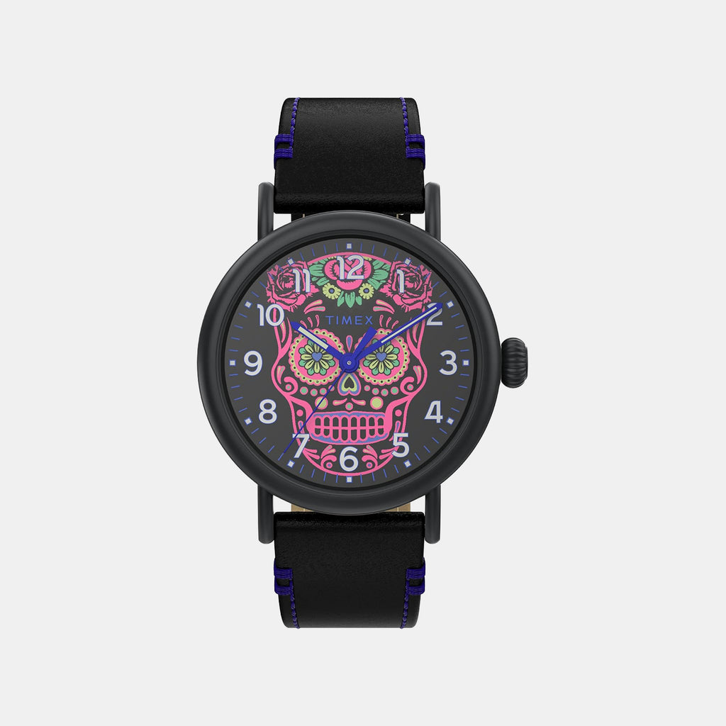 Men Quartz Black Dial Analog Leather Watch TW2V67600UJ