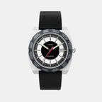 Q Timex Men Quartz Black Tonneau Dial Analog Rubber Watch TW2V69500U9