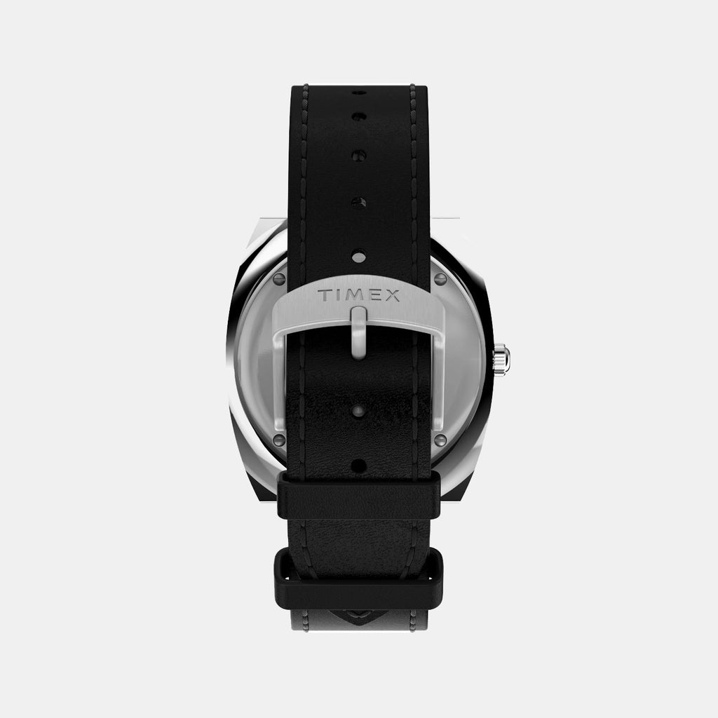 Q Timex Men Quartz Black Tonneau Dial Analog Rubber Watch TW2V69500U9