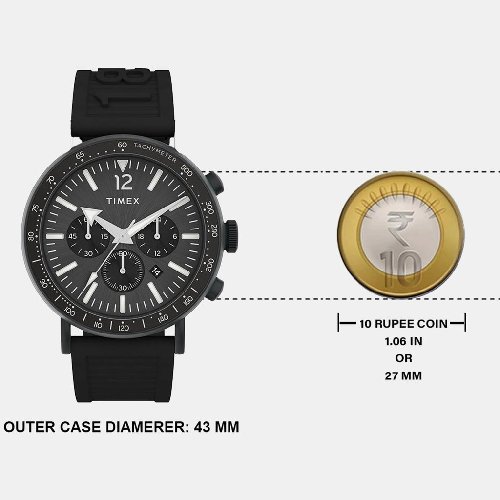 Men Quartz Black Dial Analog Resin Watch TW2V71900UJ