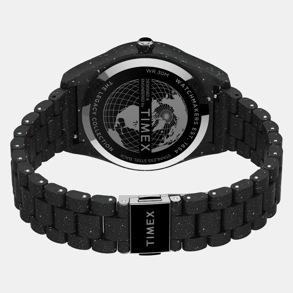 Men Quartz Black Dial Analog Plastic Watch TW2V77000X6