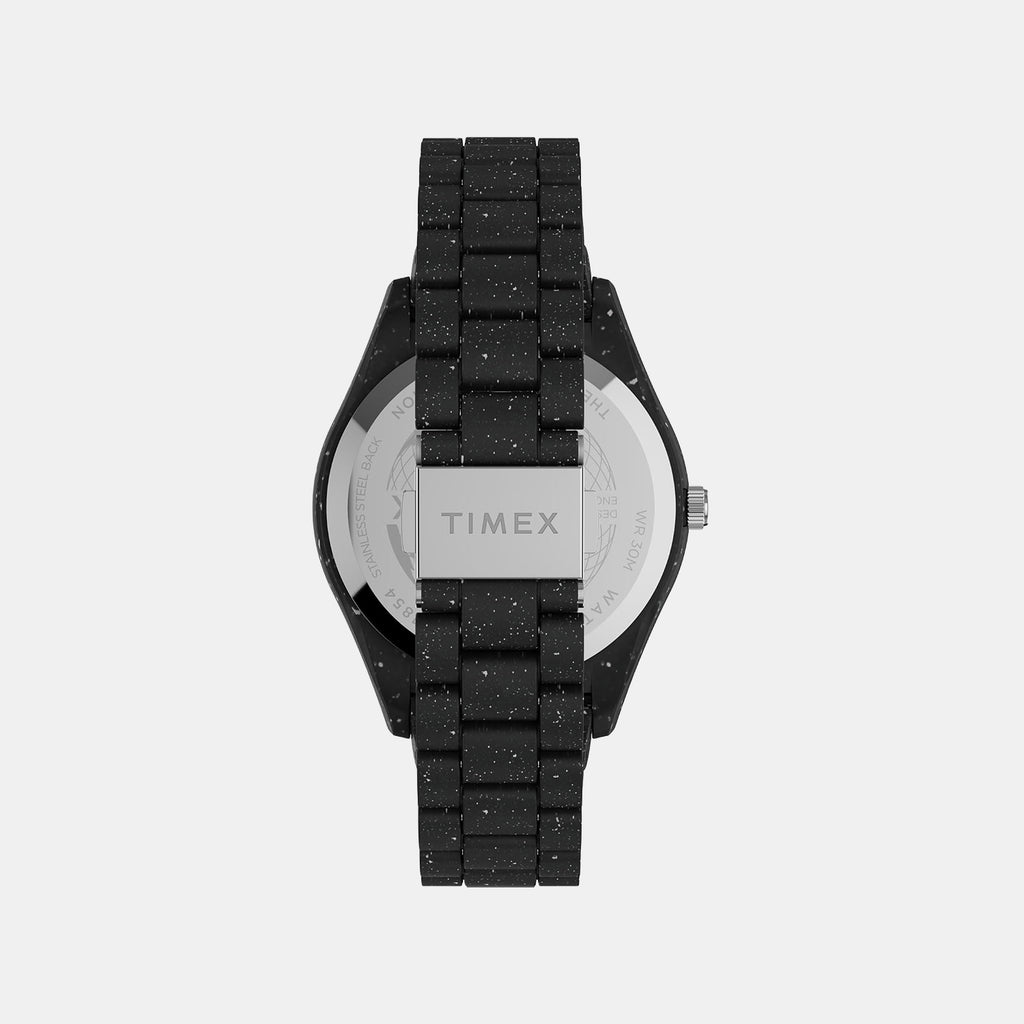 Men Quartz Black Dial Analog Plastic Watch TW2V77000X6