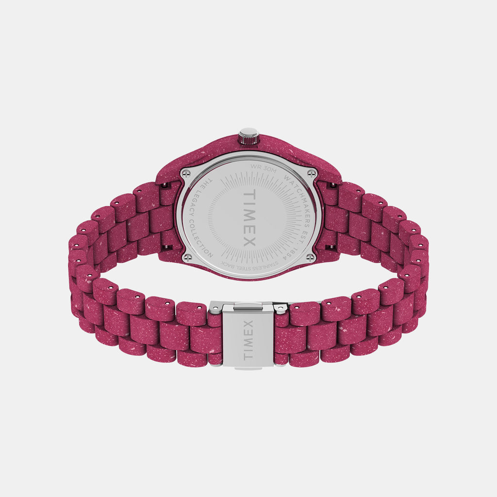 Legacy Ocean Women Quartz Pink Dial Analog Plastic Watch TW2V77200X6
