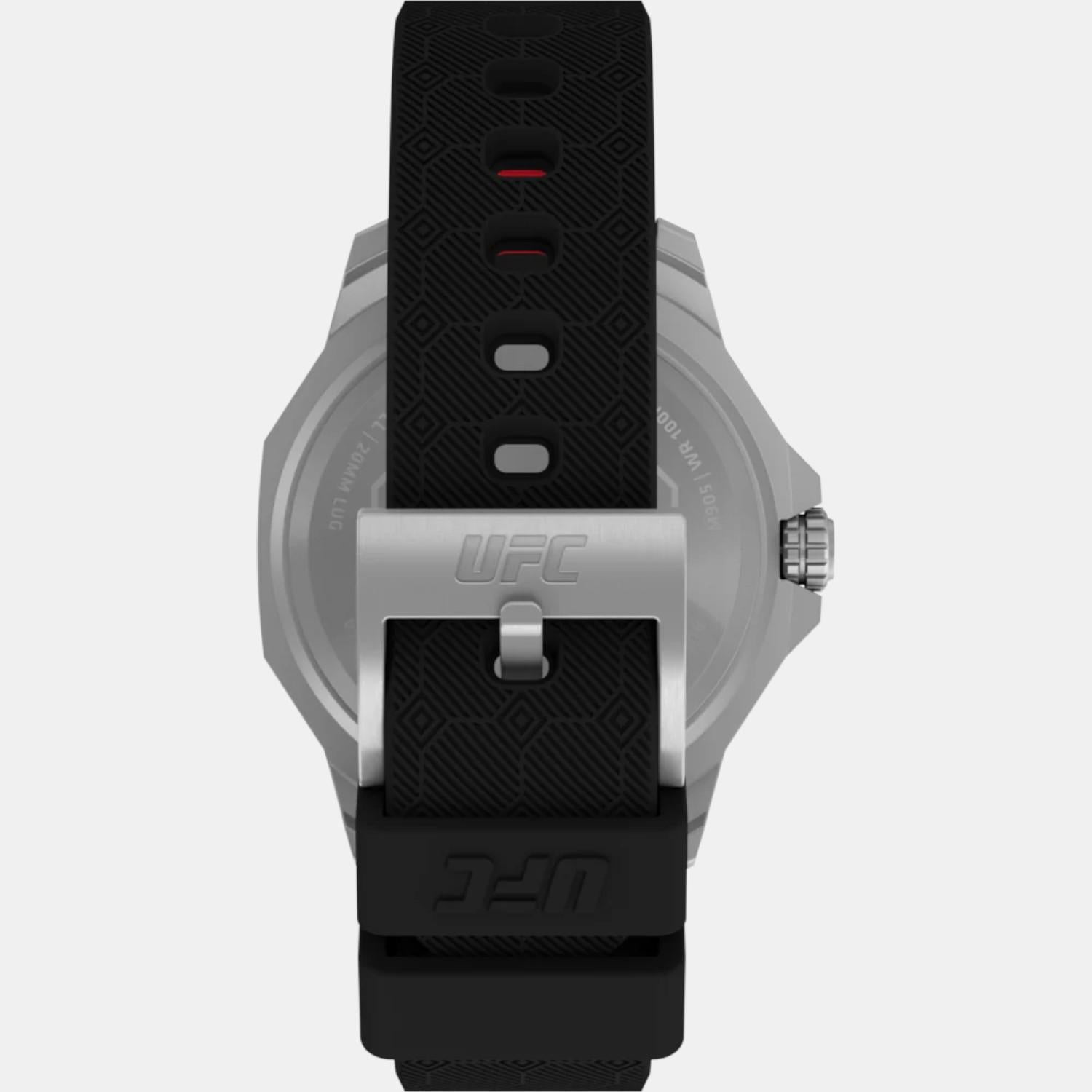 Men Quartz Black Dial Analog Silicone Watch TW2V85400X6