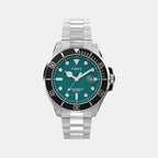 Men Quartz Green Dial Analog Stainless Steel Watch TW2V91900UJ