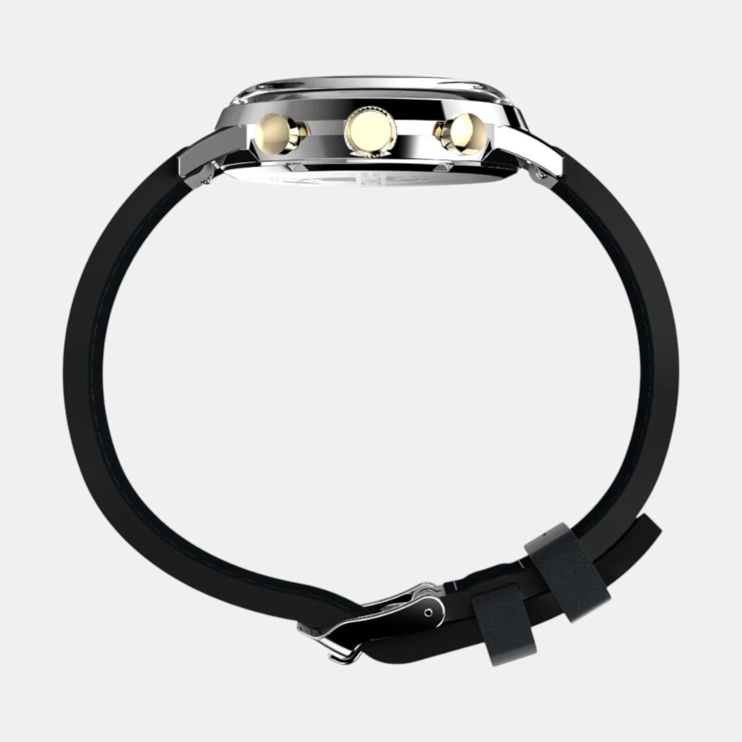 Men Quartz Beige Dial Analog Leather Watch TW2W10000UJ