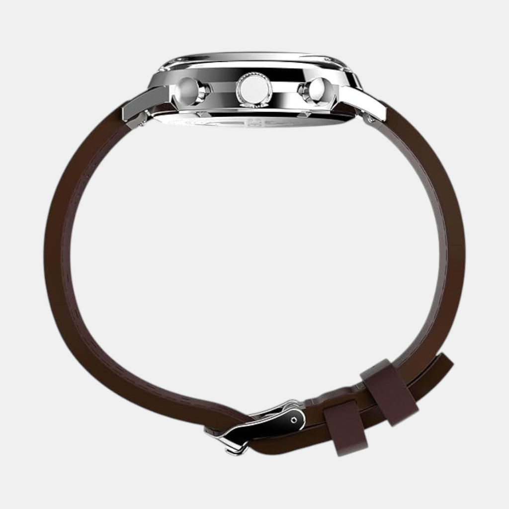 Men Quartz Blue Dial Analog Leather Watch TW2W10200UJ