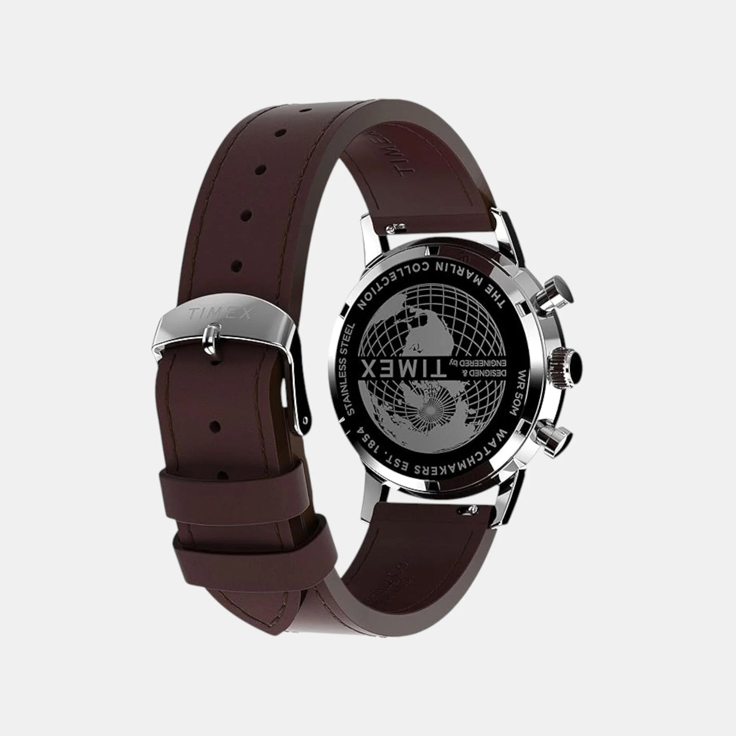 Men Quartz Blue Dial Multi-Function Leather Watch TW2W10200UJ