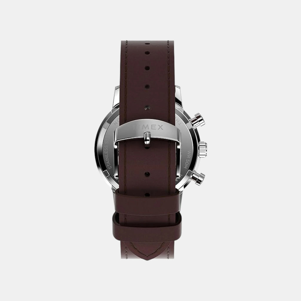 Men Quartz Blue Dial Multi-Function Leather Watch TW2W10200UJ