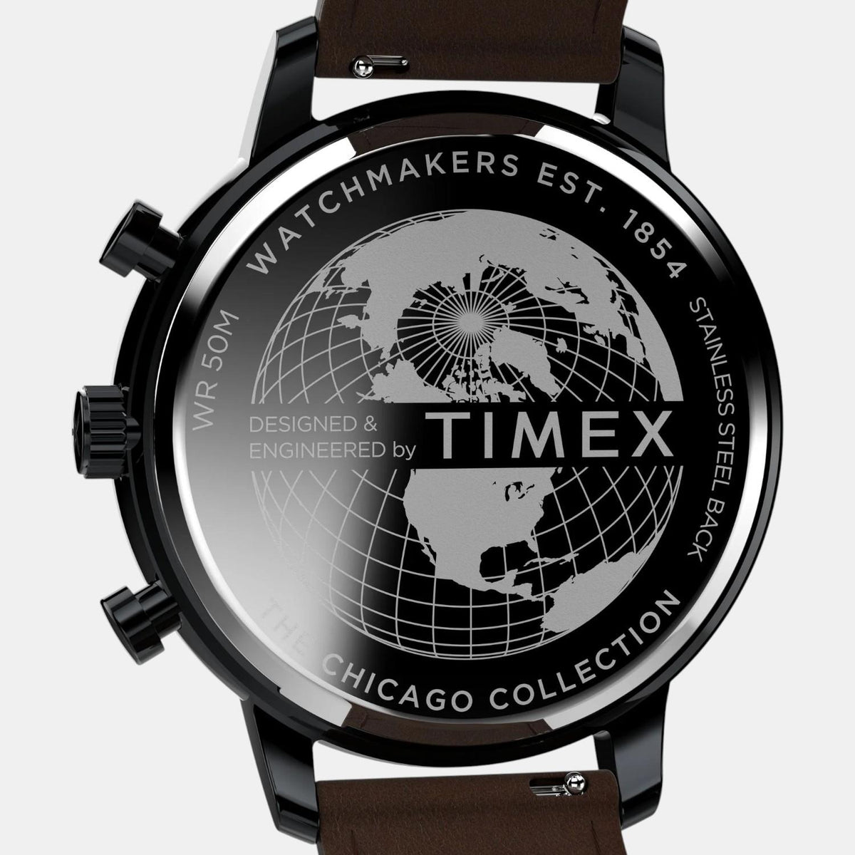 Men Quartz Black Dial Analog Leather Watch TW2W13200UJ