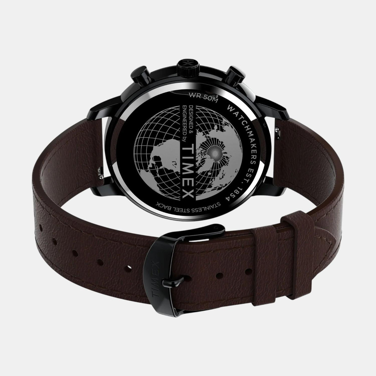 Men Quartz Black Dial Analog Leather Watch TW2W13200UJ