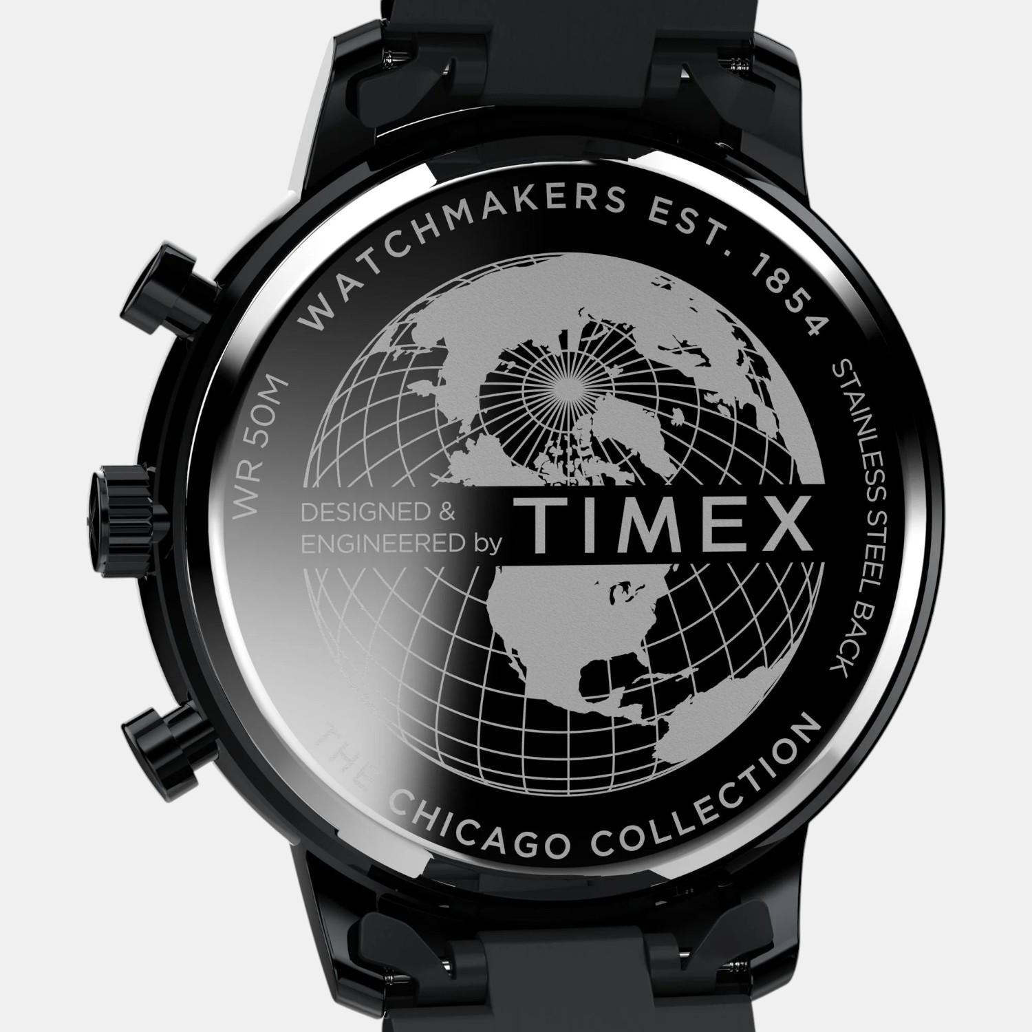 Men Quartz Black Dial Analog Stainless Steel Watch TW2W13400UJ