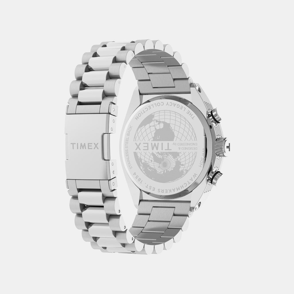 Men Quartz Silver Dial Analog Stainless Steel Watch TW2W22200UJ