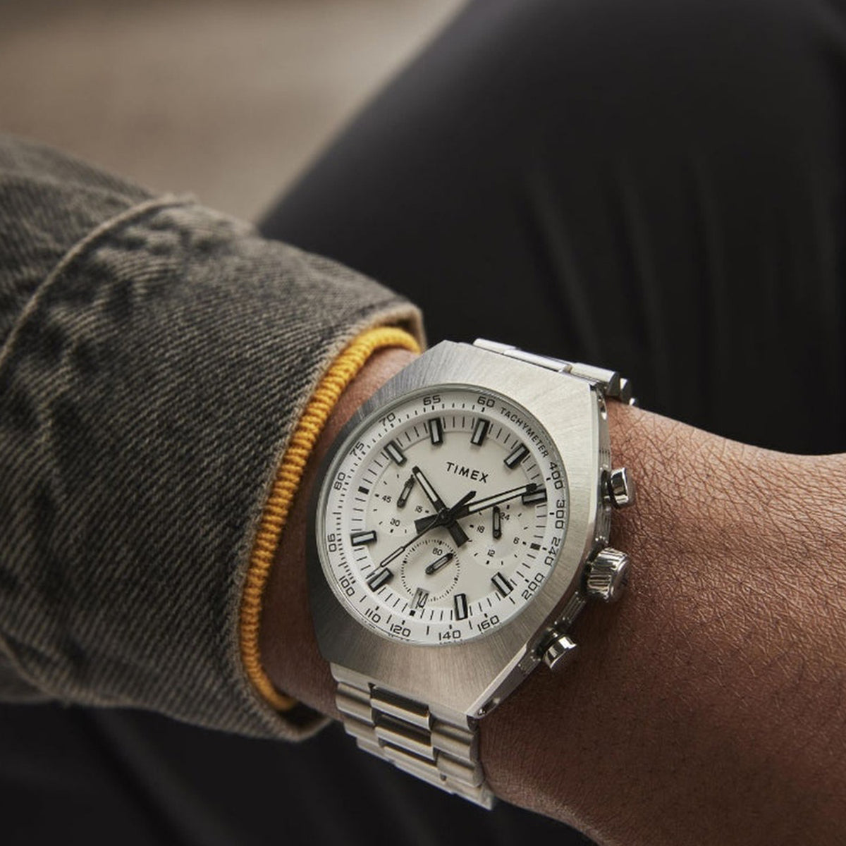 Men Quartz Silver Dial Analog Stainless Steel Watch TW2W22200UJ