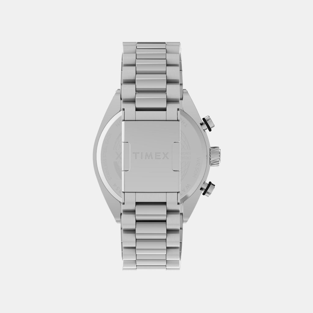 Men Quartz Silver Dial Analog Stainless Steel Watch TW2W22200UJ