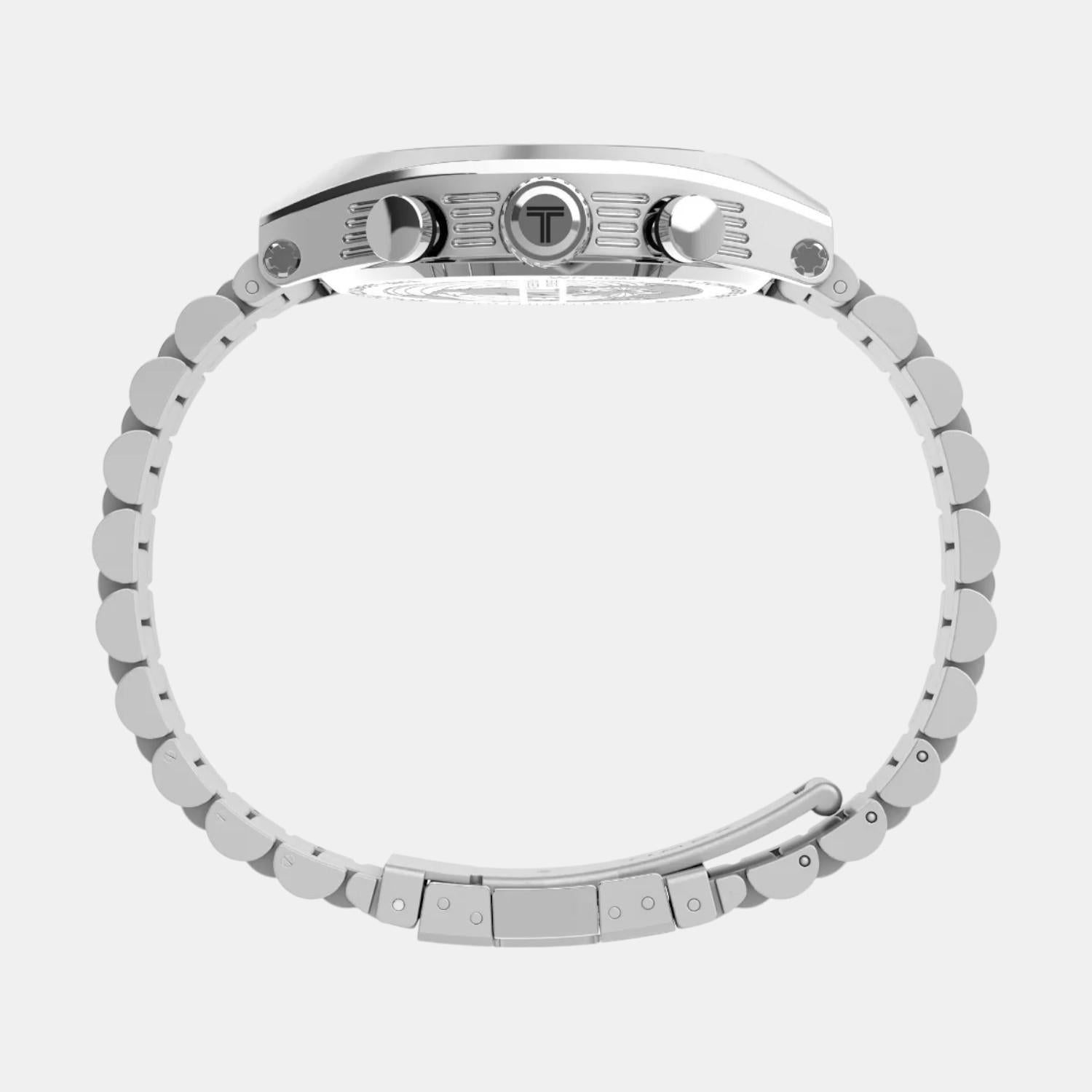 Men Quartz Silver Dial Analog Stainless Steel Watch TW2W22200UJ