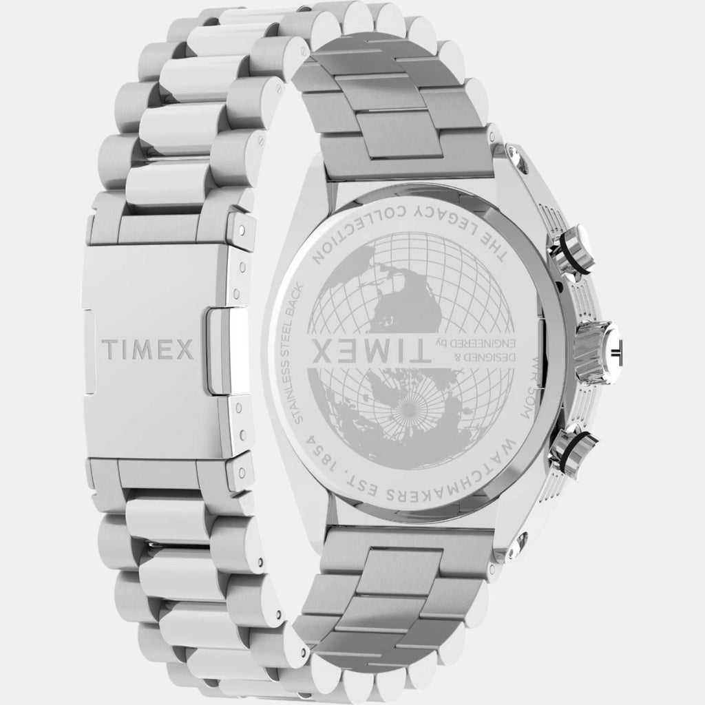 Men Quartz Silver Dial Analog Stainless Steel Watch TW2W22200UJ