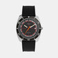 Q Timex Reissue 1971 Velocity Men Quartz Black Dial Analog Rubber Watch TW2W22400U9