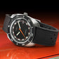 Q Timex Reissue 1971 Velocity Men Quartz Black Dial Analog Rubber Watch TW2W22400U9