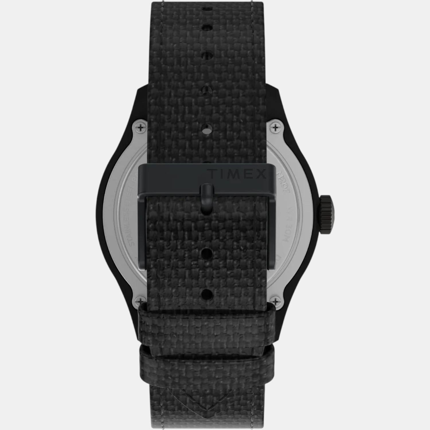 Men Quartz Black Dial Analog Resin Watch TW2W23400X6