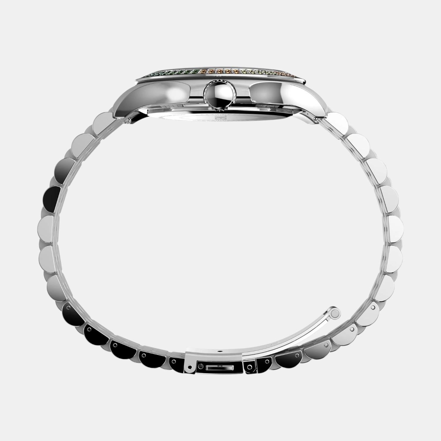 Women Quartz Silver Dial Analog Stainless Steel Watch TW2W33000UJ