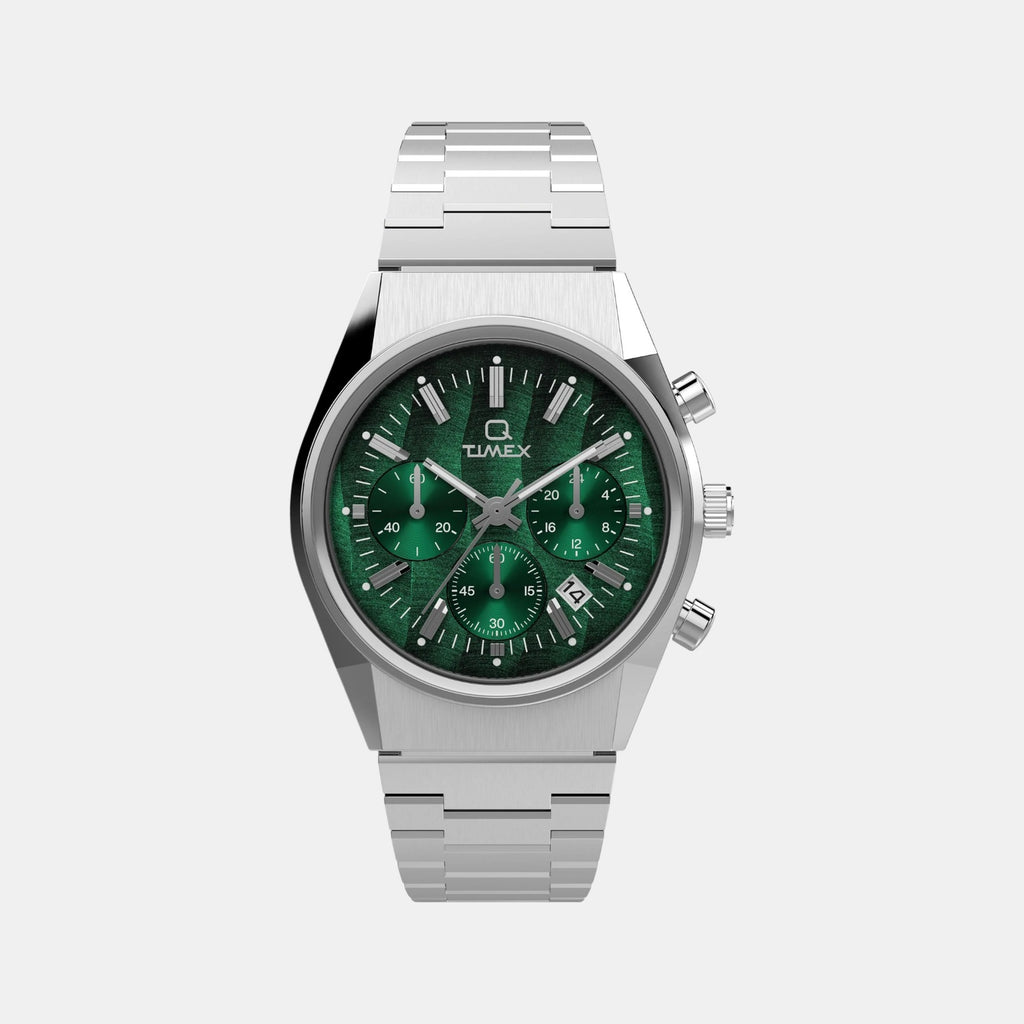 Men Quartz Green Dial Analog Stainless Steel Watch TW2W33600UJ