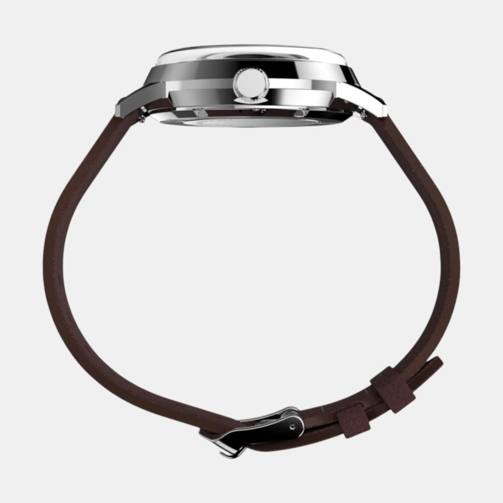 Men Automatic Brown Dial Analog Leather Watch TW2W33800U9