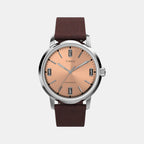 Men Automatic Brown Dial Analog Leather Watch TW2W33800U9