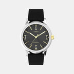 Men Automatic Black Dial Analog Leather Watch TW2W33900U9