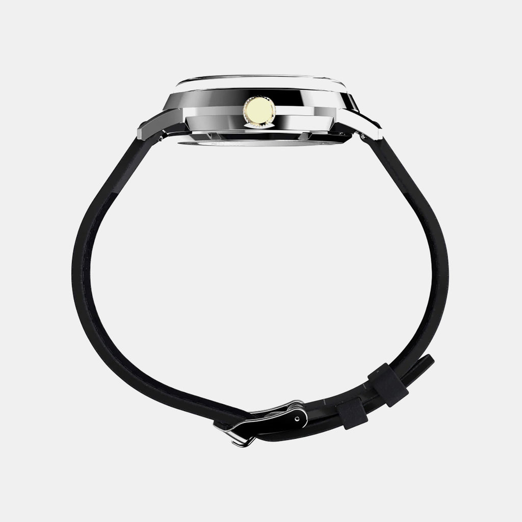 Men Automatic Black Dial Analog Leather Watch TW2W33900U9