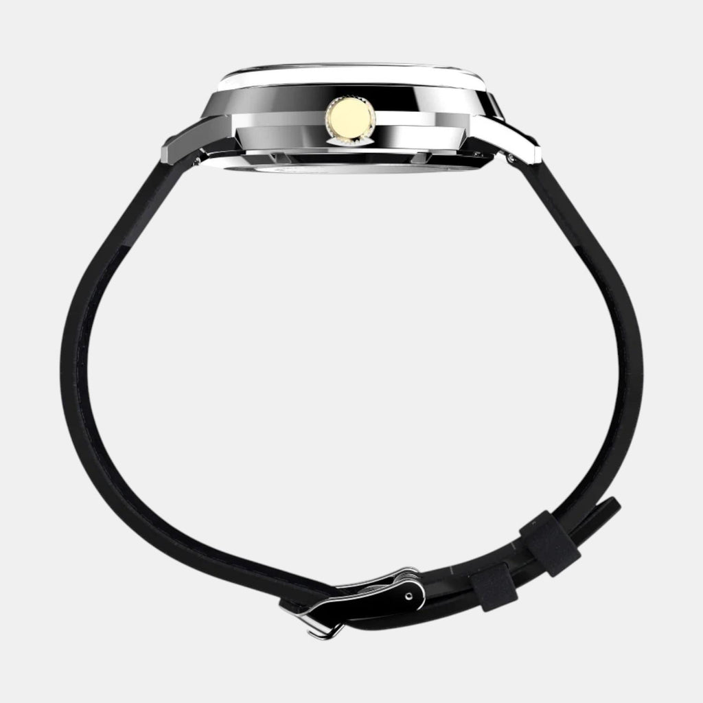 Men Automatic Black Dial Analog Leather Watch TW2W33900U9