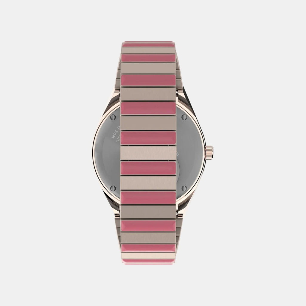 Women Quartz Pink Dial Analog Stainless Steel Watch TW2W41000UJ