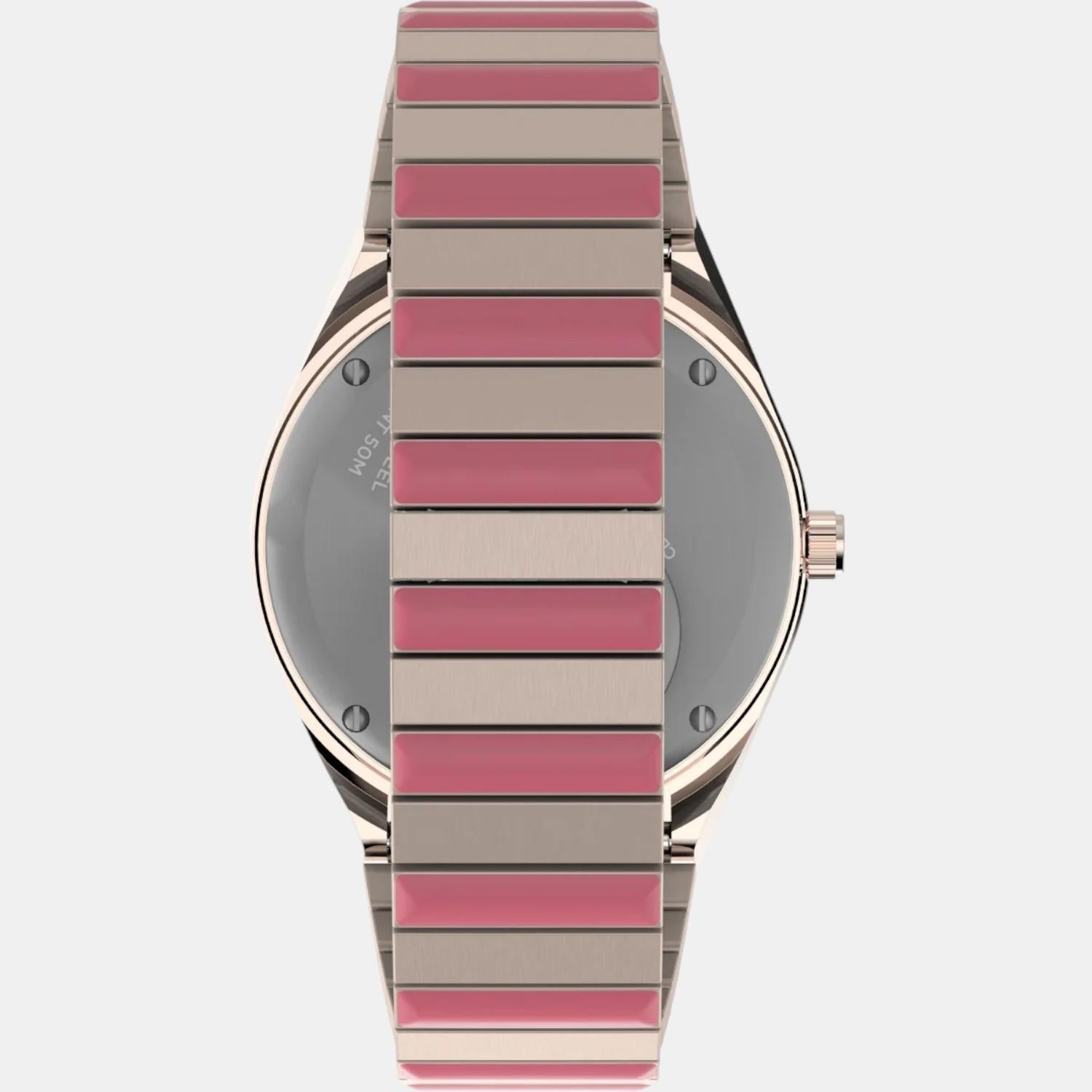 Women Quartz Pink Dial Analog Stainless Steel Watch TW2W41000UJ