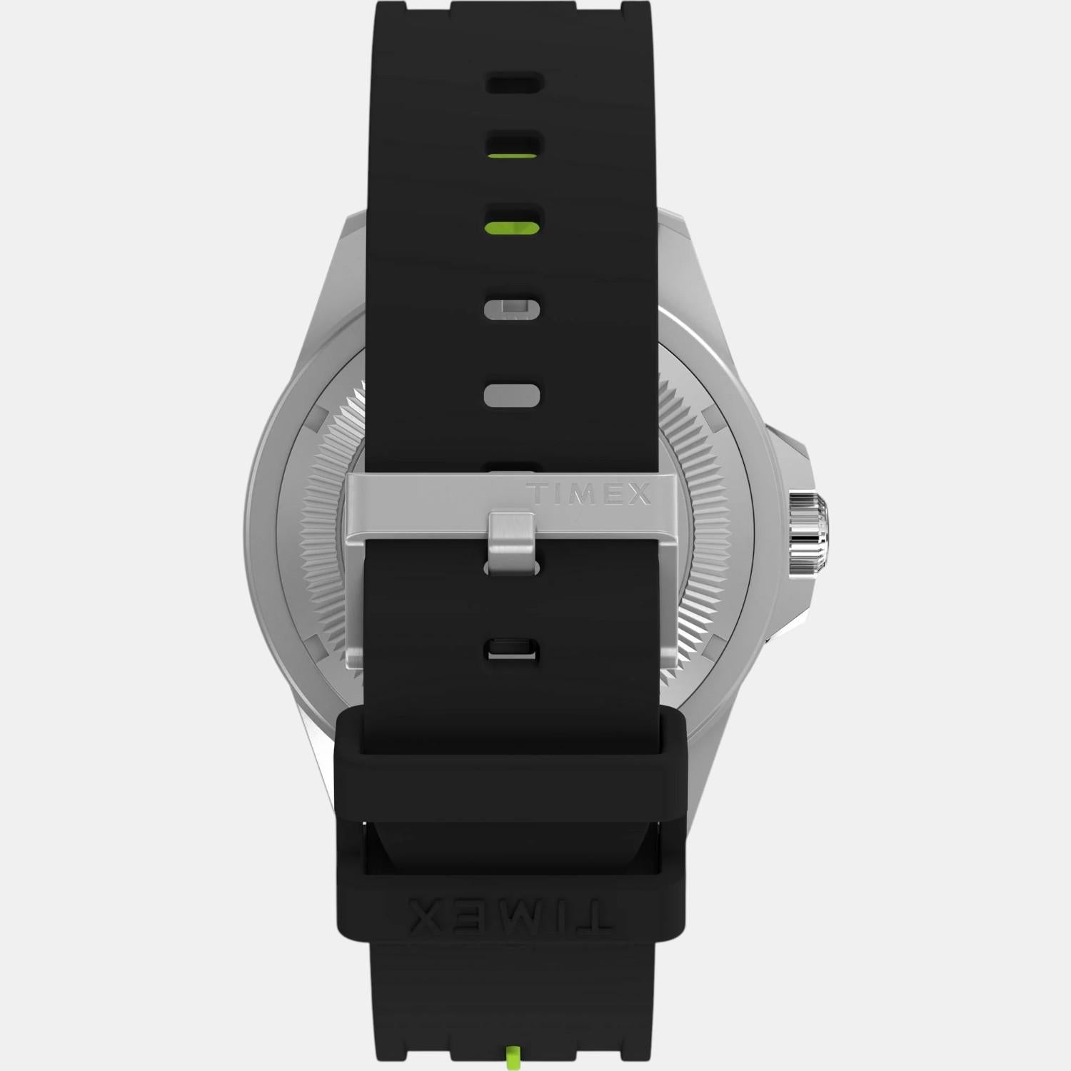 Men Quartz Black Dial Analog Silicone Watch TW2W41700X6