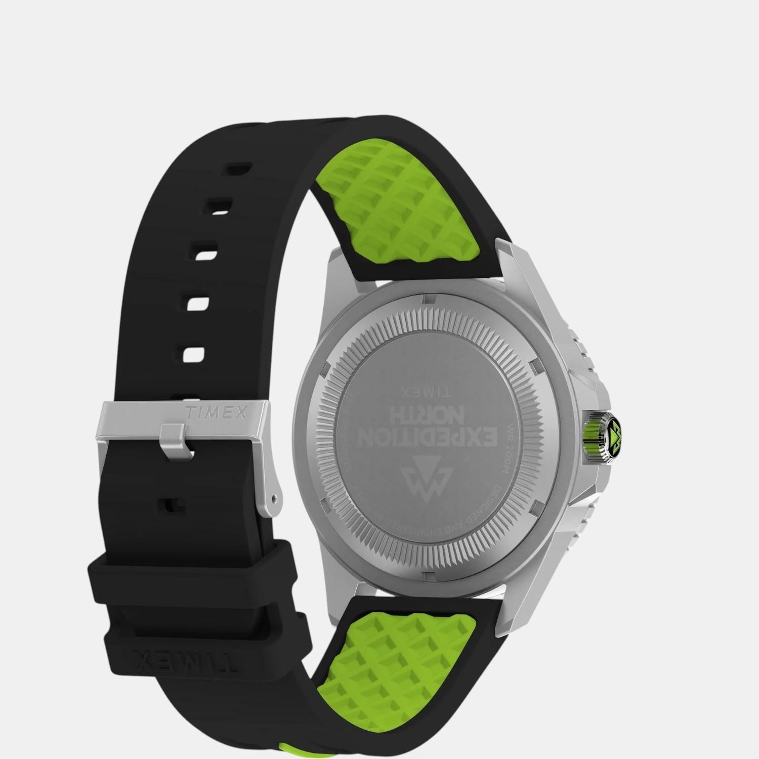 Men Quartz Black Dial Analog Silicone Watch TW2W41700X6