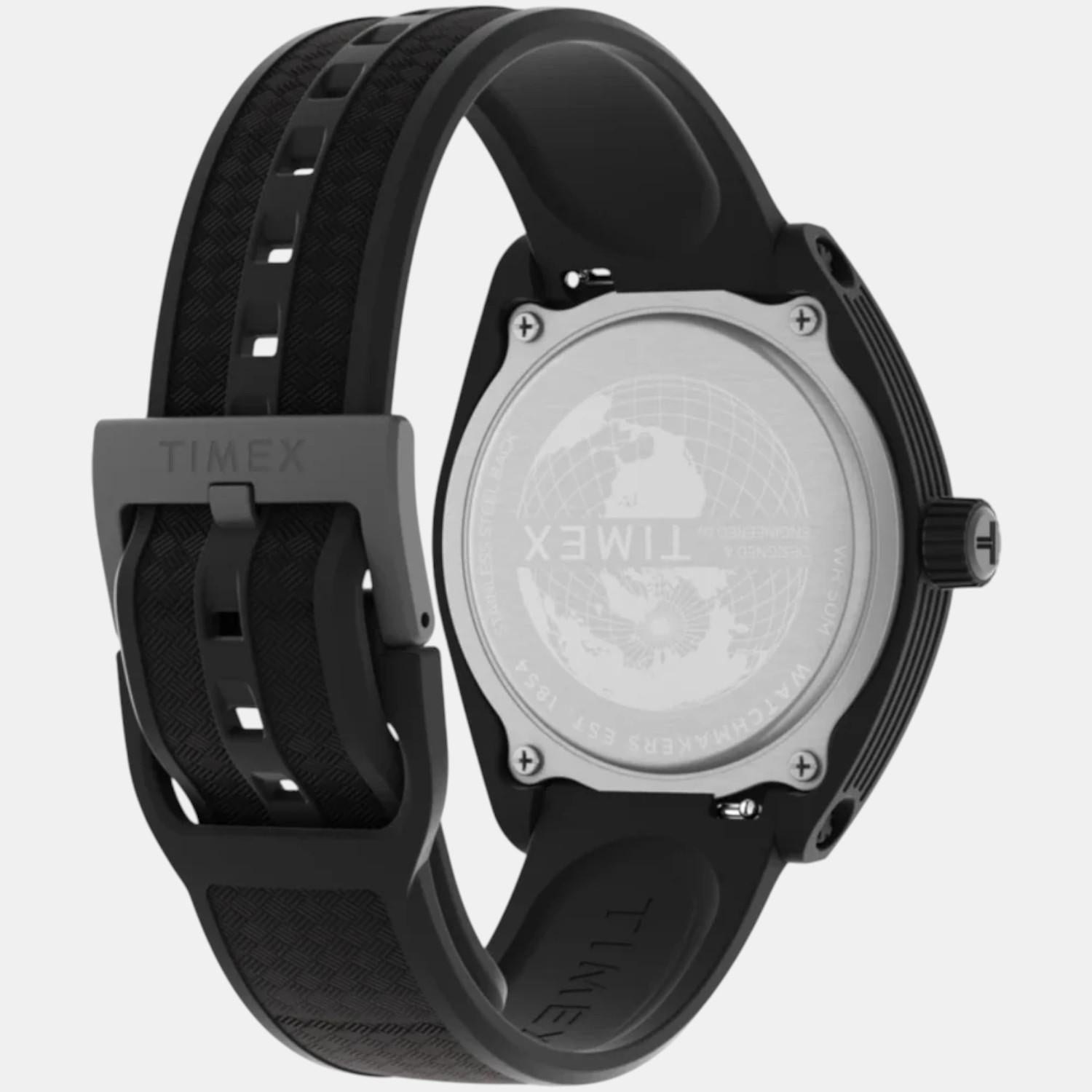 Unisex Quartz Black Dial Analog Resin Watch TW2W42100UJ
