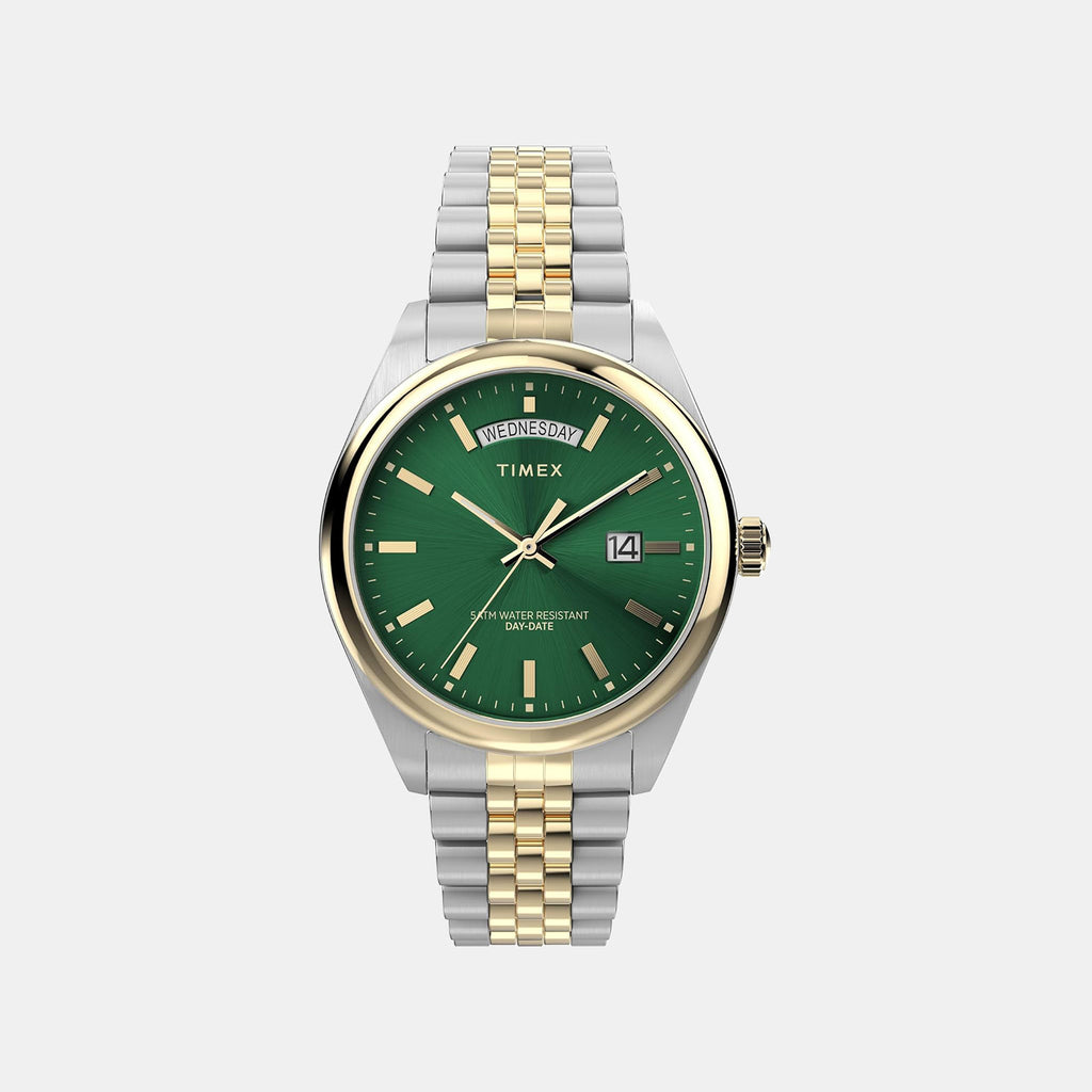 Men Quartz Green Dial Analog Steel Watch TW2W42800UJ